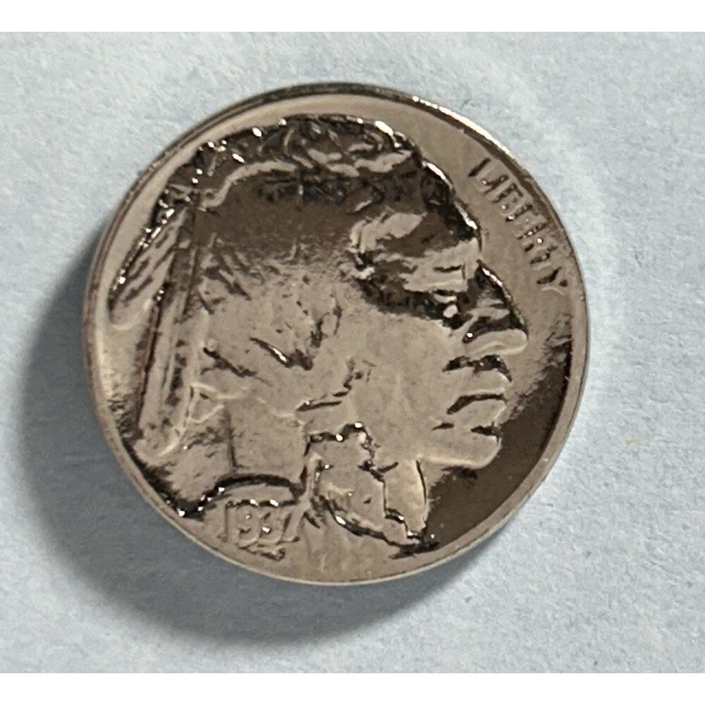 1937 Indian Head Buffalo Nickel-Five Cent Plated tie tack Jewelry